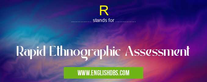 R means Rapid Ethnographic Assessment R