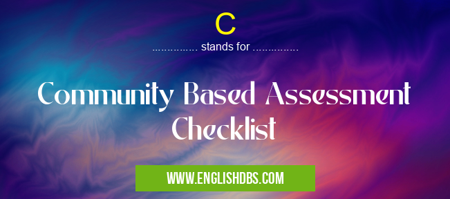C means Community Based Assessment Checklist C