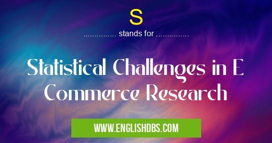 S means Statistical Challenges in E Commerce Research S
