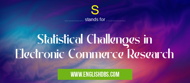 S means Statistical Challenges in Electronic Commerce Research S