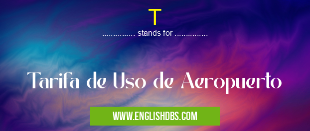 T means Tarifa de Uso de Aeropuerto T