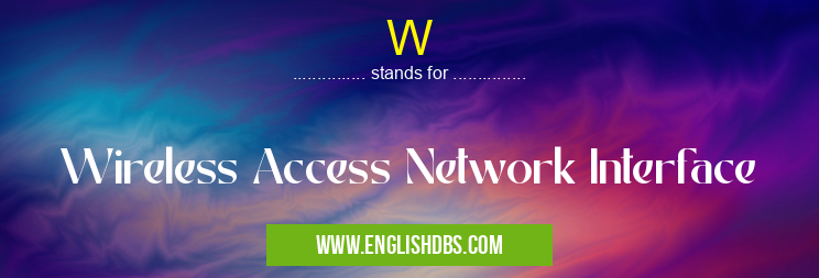 W means Wireless Access Network Interface W