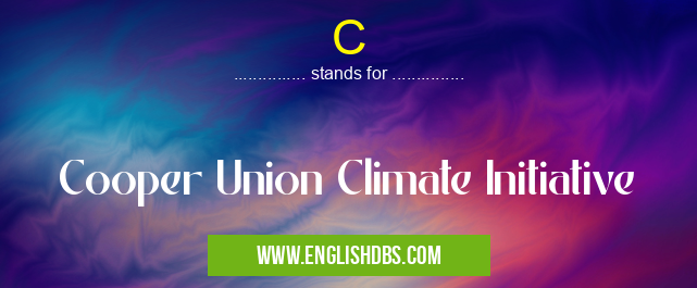 C means Cooper Union Climate Initiative C