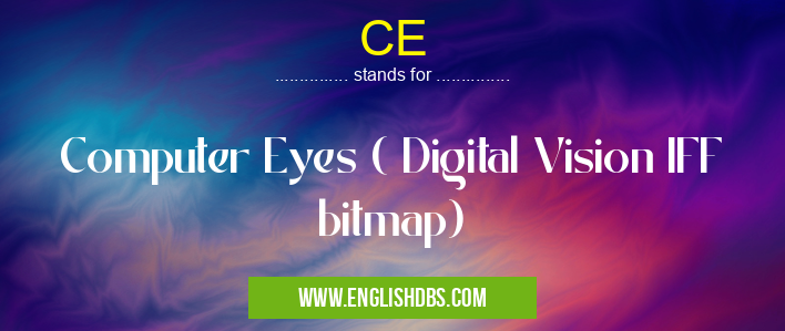 CE means Computer Eyes ( Digital Vision IFF bitmap) CE