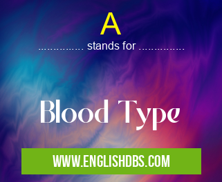 A means Blood Type A