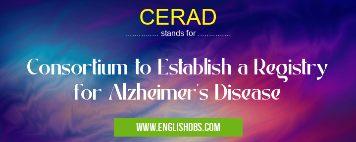 CERAD means Consortium to Establish a Registry for Alzheimer's Disease CERAD