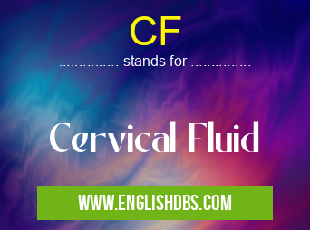 CF means Cervical Fluid CF