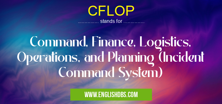 CFLOP means Command, Finance, Logistics, Operations, and Planning (Incident Command System) CFLOP
