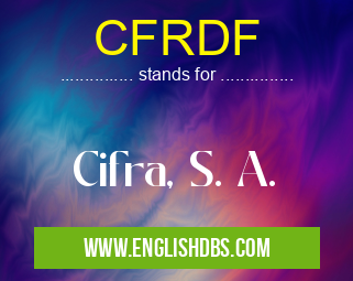CFRDF means Cifra, S. A. CFRDF