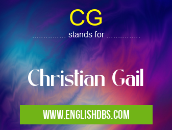 CG means Christian Gail CG