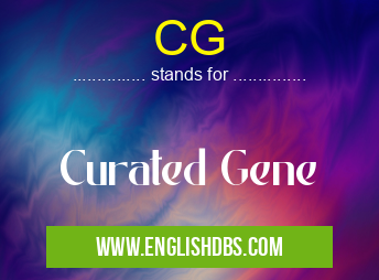 CG means Curated Gene CG