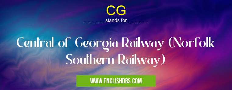 CG means Central of Georgia Railway (Norfolk Southern Railway) CG