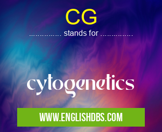 CG means cytogenetics CG