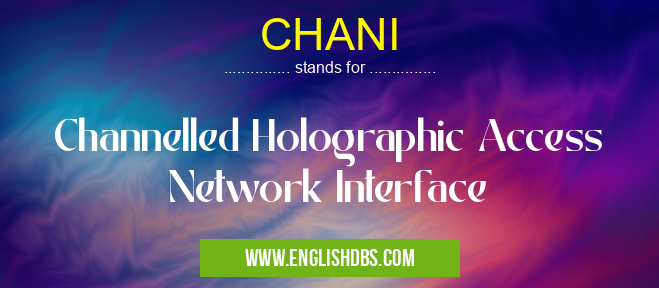 CHANI means Channelled Holographic Access Network Interface CHANI