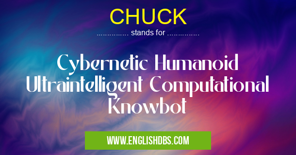 CHUCK means Cybernetic Humanoid Ultraintelligent Computational Knowbot CHUCK