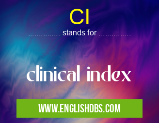 CI means clinical index CI