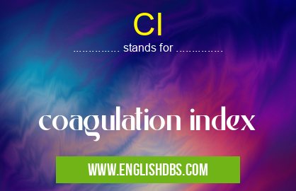 CI means coagulation index CI