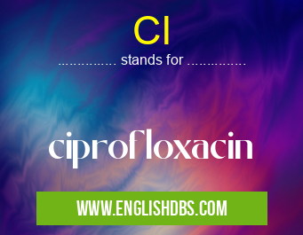 CI means ciprofloxacin CI