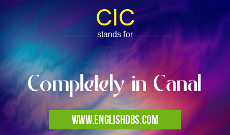 CIC means Completely in Canal CIC