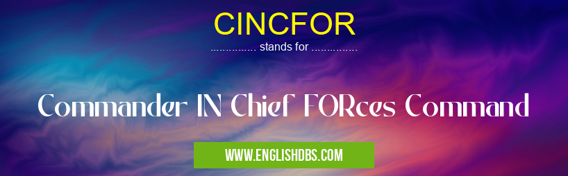 CINCFOR means Commander IN Chief FORces Command CINCFOR