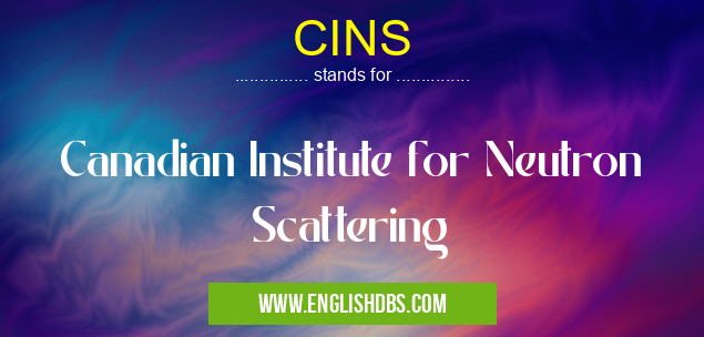 CINS means Canadian Institute for Neutron Scattering CINS