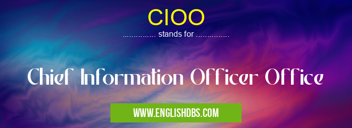 CIOO means Chief Information Officer Office CIOO