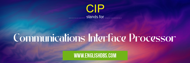 CIP means Communications Interface Processor CIP