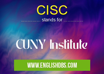 CISC means CUNY Institute CISC