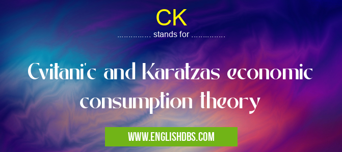 CK means Cvitani'c and Karatzas economic consumption theory CK