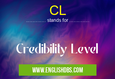 CL means Credibility Level CL