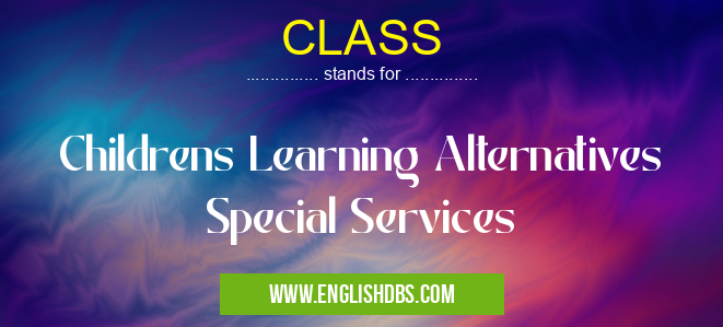 CLASS means Childrens Learning Alternatives Special Services CLASS