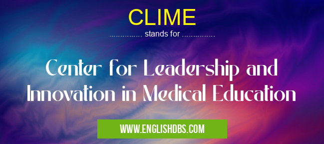 CLIME means Center for Leadership and Innovation in Medical Education CLIME