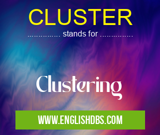CLUSTER means Clustering CLUSTER