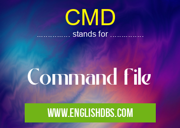 CMD means Command file CMD