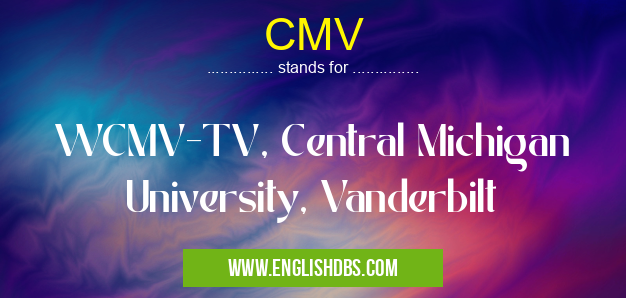 CMV means WCMV-TV, Central Michigan University, Vanderbilt CMV