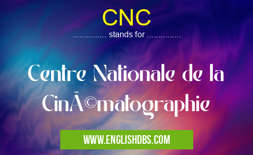 CNC means Centre Nationale de la Cinématographie CNC
