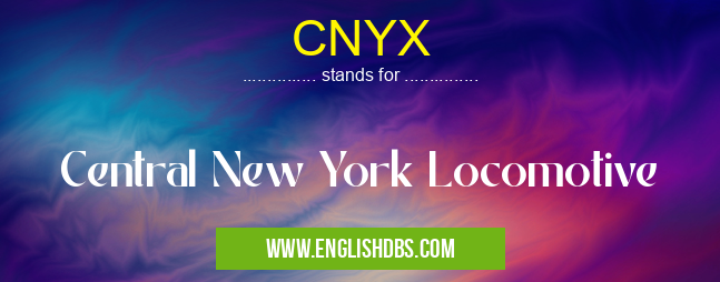 CNYX means Central New York Locomotive CNYX