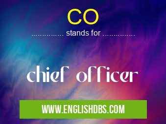CO means chief officer CO