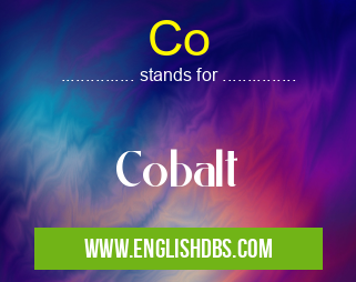 Co means Cobalt Co
