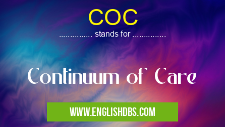 COC means Continuum of Care COC