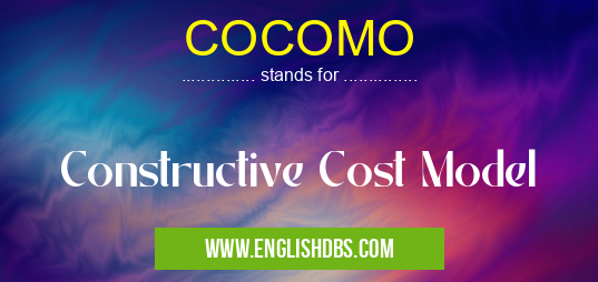 COCOMO means Constructive Cost Model COCOMO