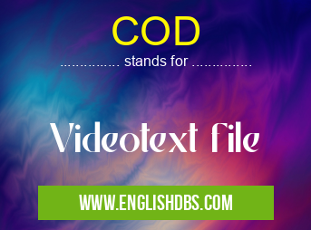 COD means Videotext file COD