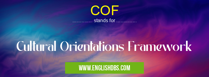 COF means Cultural Orientations Framework COF