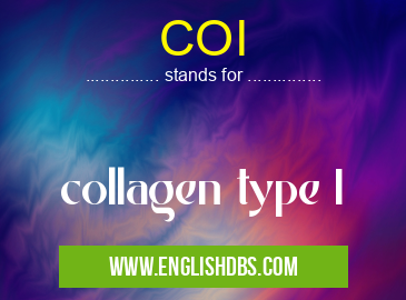 COI means collagen type I COI