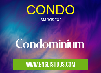 CONDO means Condominium CONDO