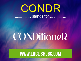CONDR means CONDitioneR CONDR