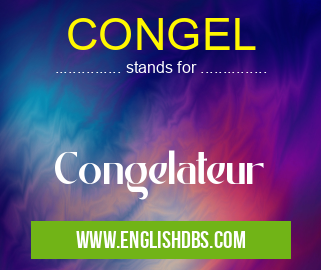 CONGEL means Congelateur CONGEL