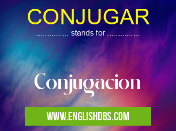 CONJUGAR means Conjugacion CONJUGAR