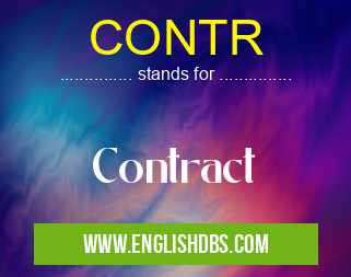CONTR means Contract CONTR