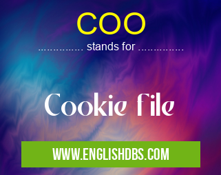 COO means Cookie file COO